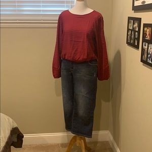 NWT Loft striped crop top